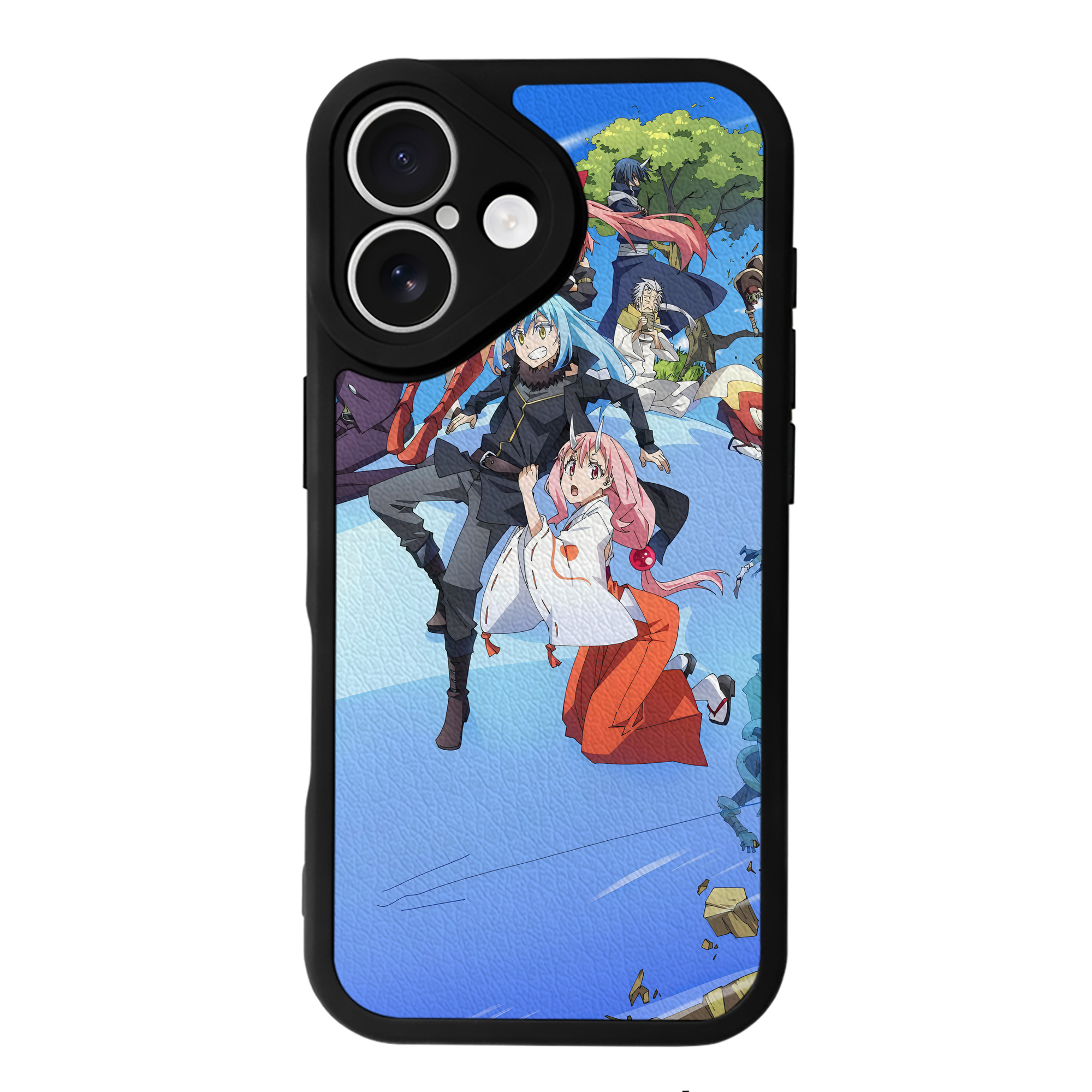 （画像用） 転スラ Regarding Reincarnated to Slime 【iPhone 16シリーズ対応】シリコンスマホケース（レザー調） 材質：シリコン